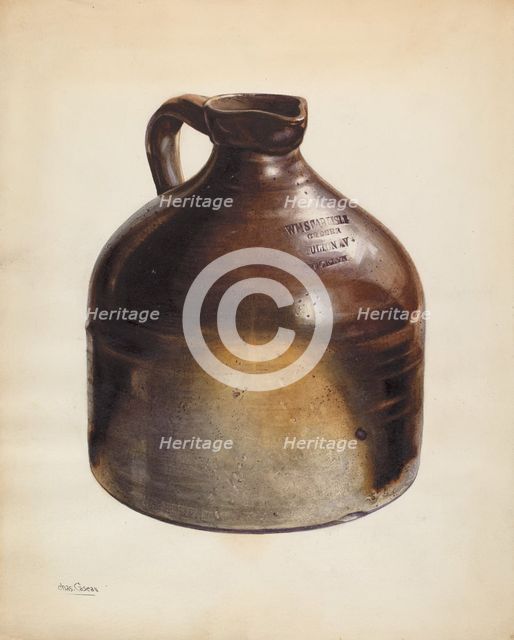 Jug for Molasses, c. 1938. Creator: Charles Caseau.