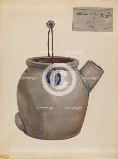 Jug for Pancake Batter, 1935/1942. Creator: Jessica Price.