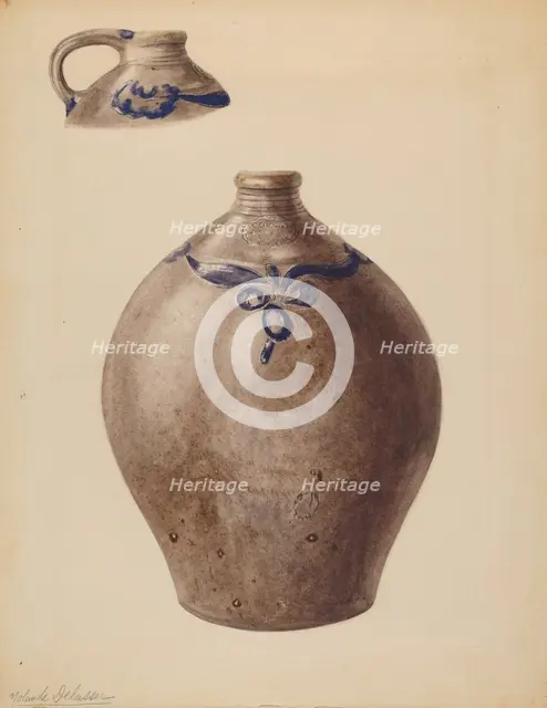 Jug, probably 1937. Creator: Yolande Delasser.