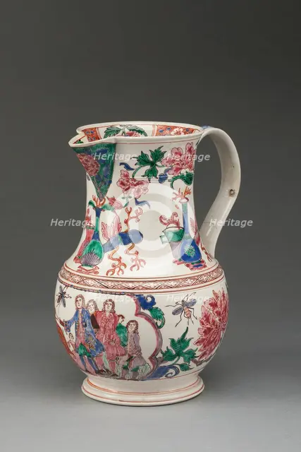 Jug, Staffordshire, c. 1760. Creator: Staffordshire Potteries.