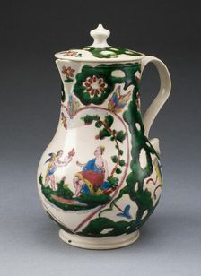 Jug with Cover, Staffordshire, c. 1760. Creator: Staffordshire Potteries