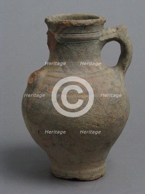 Jug with Grapevines, Coptic, 4th-7th century. Creator: Unknown.