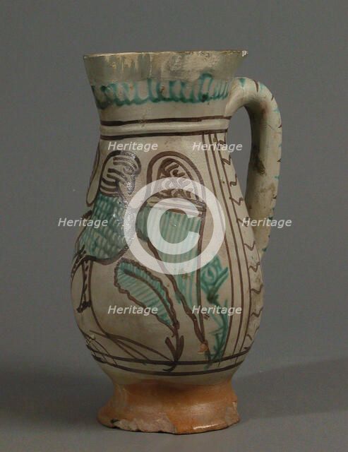 Jug with Eagle, Italian, early 1400s. Creator: Unknown.