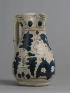 Jug with Figure in Profile, Italian, 1420-50. Creator: Unknown