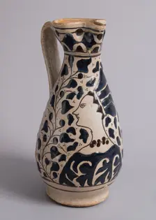 Jug with Finely-Dressed Woman, Central Italian, 1430s. Creator: Unknown