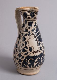 Jug with Finely-Dressed Woman, Central Italian, 1430s. Creator: Unknown