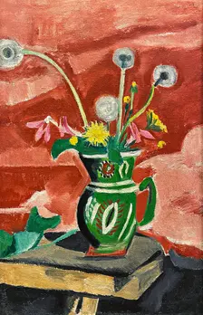 Jug with Flowers, 1911-1912. Creator: Rozanova, Olga Vladimirovna (1886-1918)