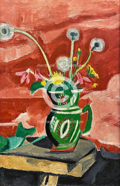 Jug with Flowers, 1911-1912. Creator: Rozanova, Olga Vladimirovna (1886-1918).