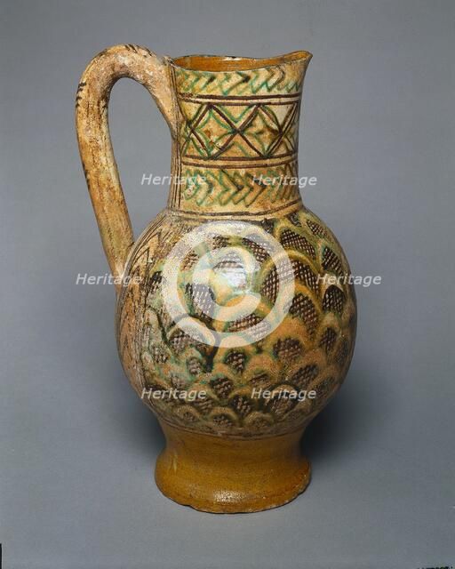 Jug with Scale Pattern, c. 1350. Creator: Unknown.