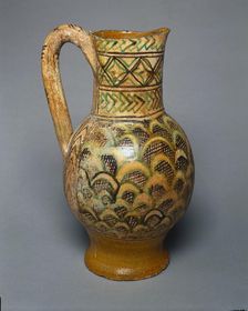 Jug with Scale Pattern, c. 1350. Creator: Unknown