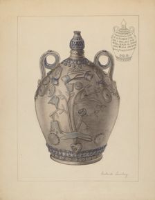 Jug with Stopper, c. 1937. Creator: Gertrude Lemberg