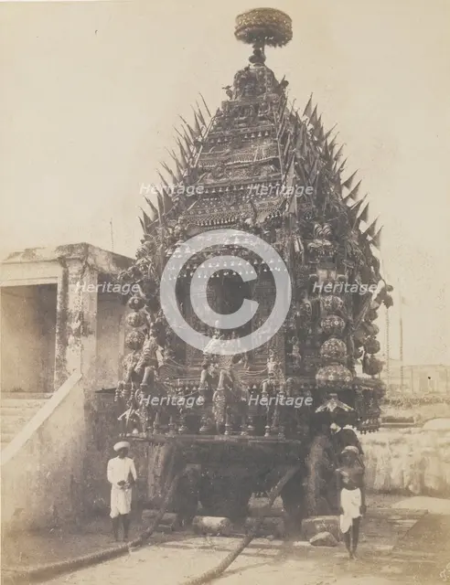 Juggernaut Car, Madras, 1850s. Creator: Frederick Fiebig.