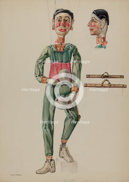 Juggling Marionette, c. 1936. Creator: James McLellan.