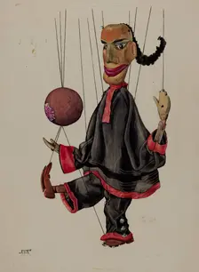 Juggling Marionette, c. 1937. Creator: Elmer Weise