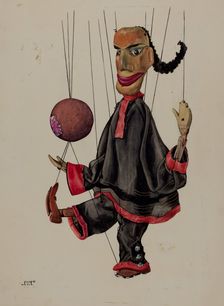 Juggling Marionette, c. 1937. Creator: Elmer Weise