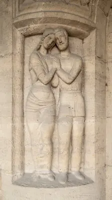Jugentil Door carving, Department of Philosophy, Jena University, Jena, Germany, 2018. Artist: Alan John Ainsworth