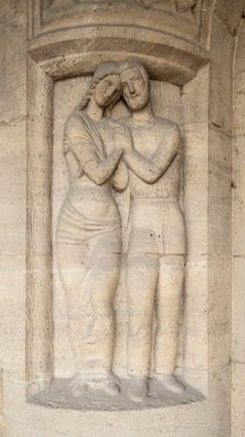 Jugentil Door carving, Department of Philosophy, Jena University, Jena, Germany, 2018. Artist: Alan John Ainsworth