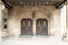 Jugentil Doors and carvings, Department of Philosophy, Jena University, Jena, Germany, 2018. Artist: Alan John Ainsworth