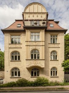 Jugendstil Asbach Apartments, Asbachstrasse am Swanseebad, Weimar, Germany, 2018 Artist: Alan John Ainsworth