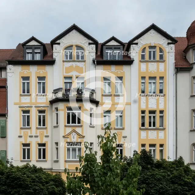 Jugendstil apartment building, Am Planetarium, Jena, Germany, 2018. Artist: Alan John Ainsworth.