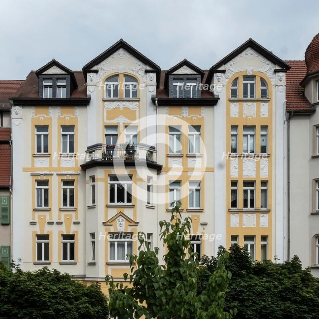 Jugendstil apartment building, Am Planetarium, Jena, Germany, 2018. Artist: Alan John Ainsworth.