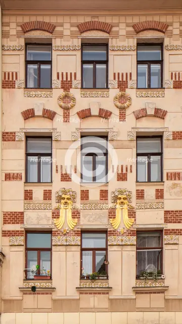 Jugendstil building, Minoritska 8, Brno, Czech Republic, 2016. Artist: Alan John Ainsworth.