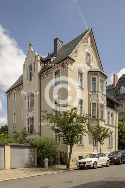 Jugenstil house, Cranachstrasse 12, Weimar, Germany, (1905), 2018. Artist: Alan John Ainsworth.