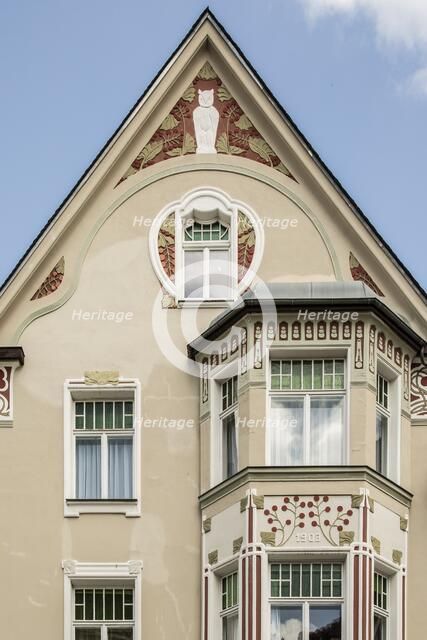 Jugenstil house, Cranachstrasse 12, Weimar, Germany, (1905), 2018. Artist: Alan John Ainsworth.