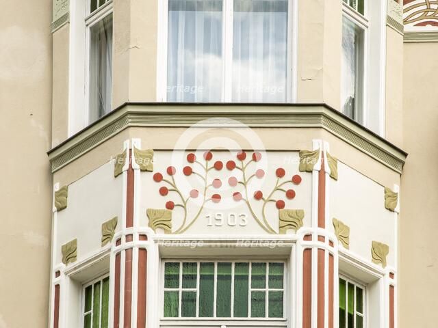 Jugenstil house, Cranachstrasse 12, Weimar, Germany, (1905), 2018. Artist: Alan John Ainsworth.