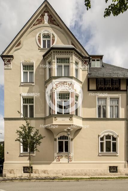 Jugenstil house, Cranachstrasse 12, Weimar, Germany, (1905), 2018. Artist: Alan John Ainsworth.