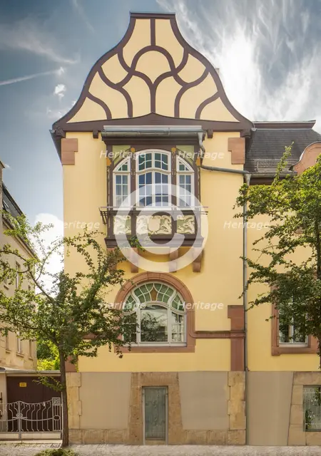 Jugenstil house, Cranachstrasse 21, Weimar, Germany, (c1905), 2018. Artist: Alan John Ainsworth.
