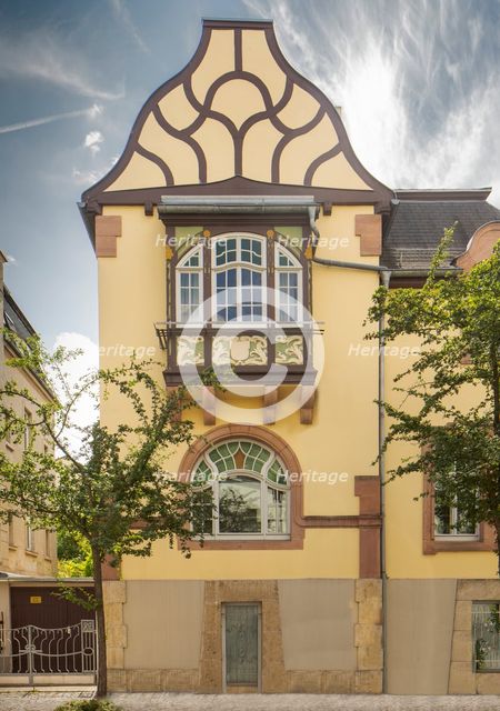 Jugenstil house, Cranachstrasse 21, Weimar, Germany, (c1905), 2018. Artist: Alan John Ainsworth.