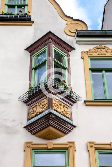 Jugenstil house, House, Untergraben 13, Weimar, Germany, (1905), 2018.. Artist: Alan John Ainsworth.
