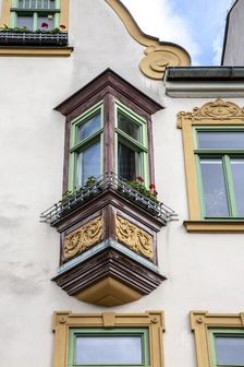 Jugenstil house, House, Untergraben 13, Weimar, Germany, (1905), 2018.. Artist: Alan John Ainsworth