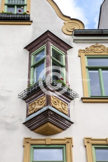 Jugenstil house, House, Untergraben 13, Weimar, Germany, (1905), 2018.. Artist: Alan John Ainsworth.