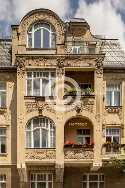 Jugenstil house, Villa Rauner, Cranachstrasse 10, Weimar, Germany, (1905), 2018. Artist: Alan John Ainsworth.
