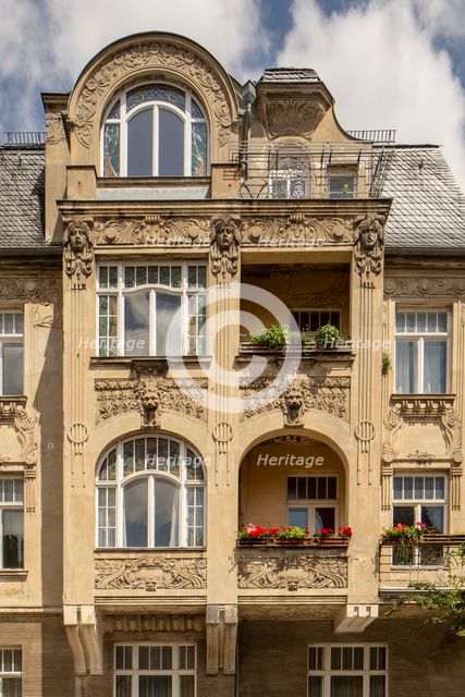 Jugenstil house, Villa Rauner, Cranachstrasse 10, Weimar, Germany, (1905), 2018. Artist: Alan John Ainsworth.