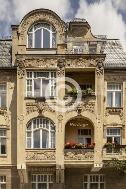 Jugenstil house, Villa Rauner, Cranachstrasse 10, Weimar, Germany, (1905), 2018. Artist: Alan John Ainsworth.