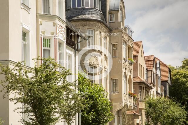 Jugenstil houses, House, Cranachstrasse , Weimar, Germany, 2018. Artist: Alan John Ainsworth.
