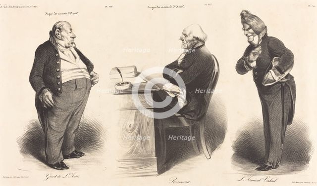 Juges des accusés d'Avril, 1835. Creator: Honore Daumier.