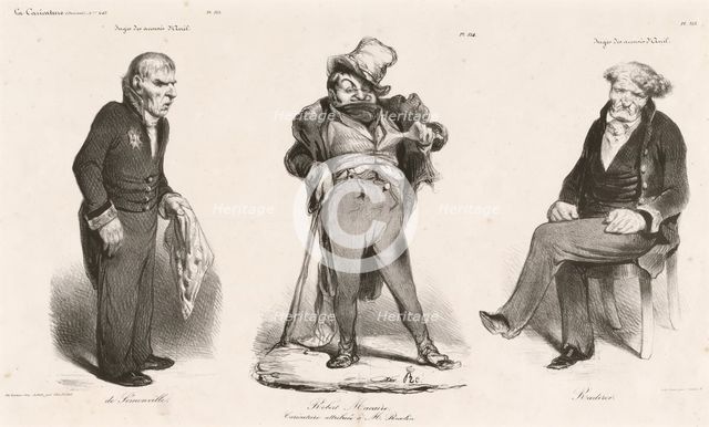 Juges des accusés d'Avril: [Huguet] de Sémonville, Robert Macaire..., [Comte] Roederer, 1835. Creator: Honore Daumier.