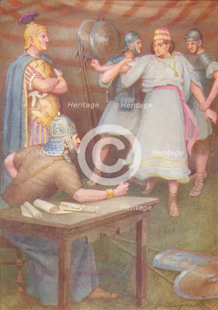 'Jugurtha came to the tent of his father-in-law unarmed', c1912 (1912). Artist: Ernest Dudley Heath.