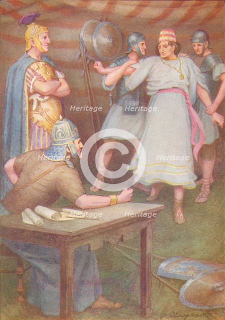 'Jugurtha came to the tent of his father-in-law unarmed', c1912 (1912). Artist: Ernest Dudley Heath.