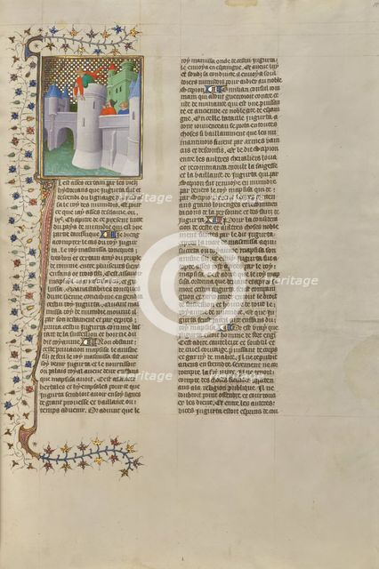 Jugurtha, King of Numidia, Thrown from His Roman Prison into the Tiber, about 1413-1415. Creators: Boucicaut Master, Workshop of the Boucicaut Master.