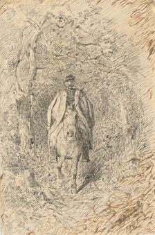 Juhasz on horseback, 1887. Creator: Ladislav Mednyanszky