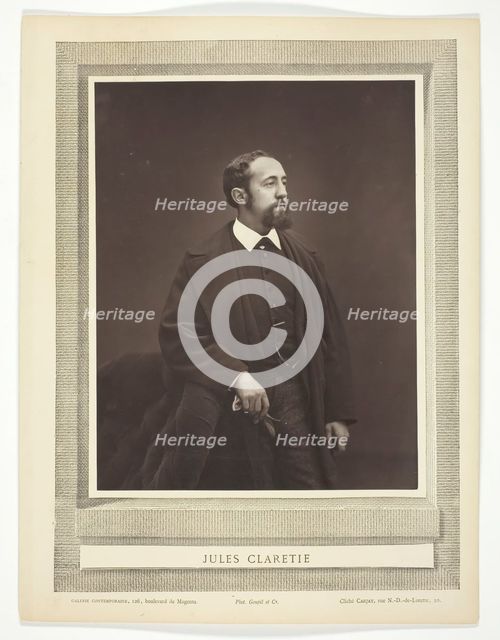 Jules Claretie, c. 1876. Creator: Etienne Carjat.