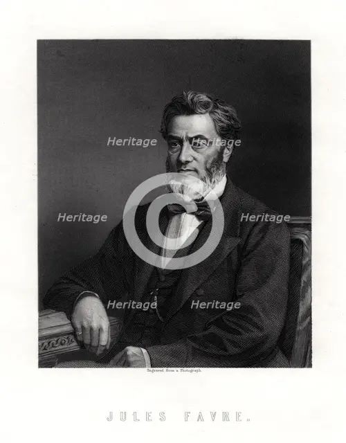 Jules Claude Gabriel Favre, French statesman, 19th century. Artist: Unknown