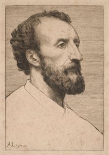 Jules Dalou, 1877. Creator: Alphonse Legros (French, 1837-1911)