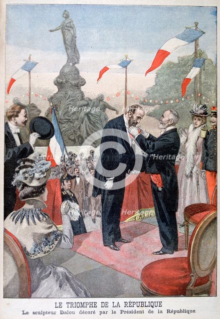 Jules Dalou being awarded with the medal of the Legion of Honour by Emile Loubet, 1899. Artist: Oswaldo Tofani