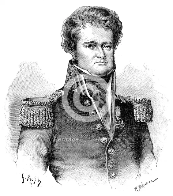 Jules Dumont d'Urville, French explorer and naval officer, 1898. Artist: Gustave Demoulin